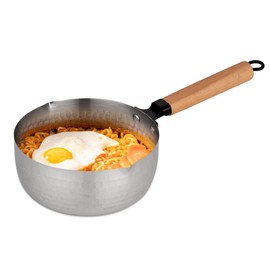 Yukihira Saucepan,Yukihira Pot,Stainless Steel Saucepan Yukihira Pan Traditional Japanese Saucepan Milk Pot with Wood Handle (7.9inch 2.2 Quart)