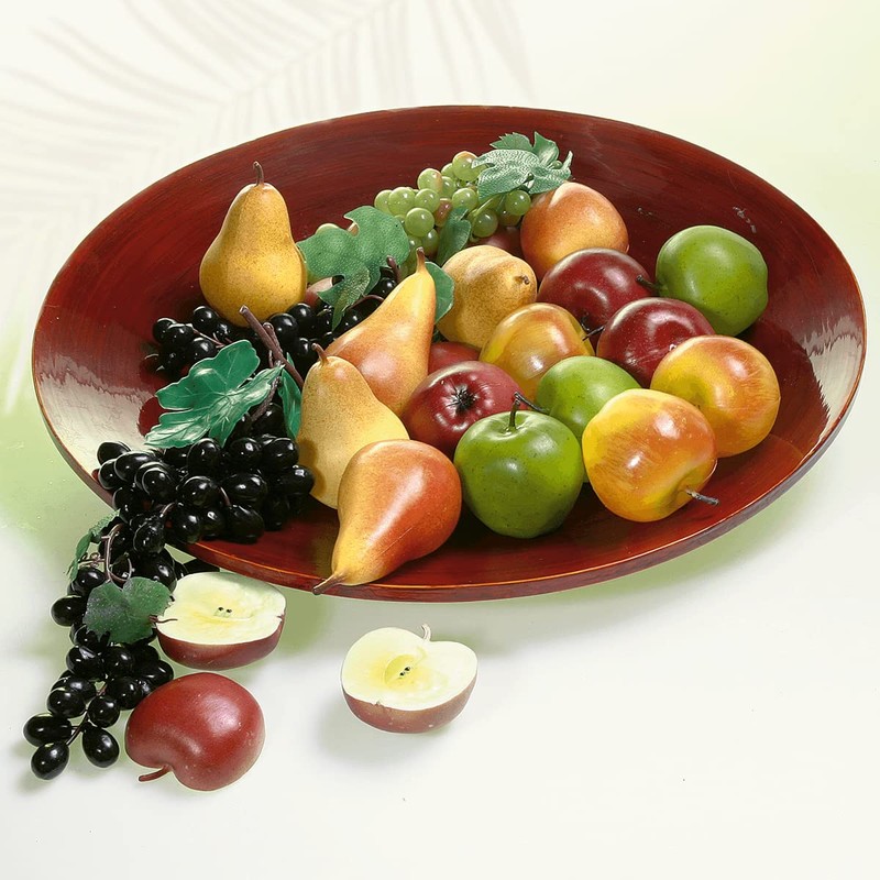 Decorative Pears Fruit Food Dummy Yellow Red 12 cm Set