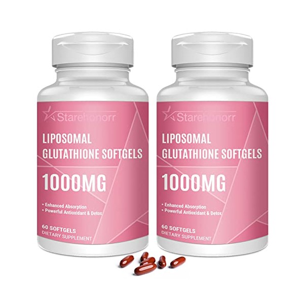 Starehonorr Starehonorr Liposomal Glutathione Softgels 1500MG, Reduced Glutathione Supplement with