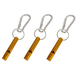 Lunari Whistle, Set of 3, Key Ring with Carabiner, Whistle, Lightweight, Outdoor, Crime Prevention, Disaster Prevention, Emergency, Rescue, Sports, Climbing