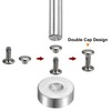 sourcing map 300 Sets Leather Rivets 6 Size Metal Double