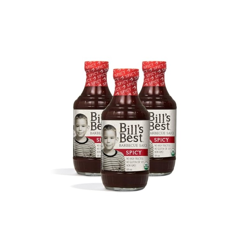 Bill's Best Organic BBQ Sauce 3 Pack - 18oz Each
