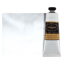 Charvin Extra Fine Professional Artist Acrylic Paint Colors, Nature Themed Hues, 60ml Titanium White