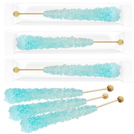 Fruidles Cotton Candy Rock Candy Lollipops Pops Candy Suckers, Color and Flavor Assortment, Individually Wrapped, 6.5" (3-Pack)