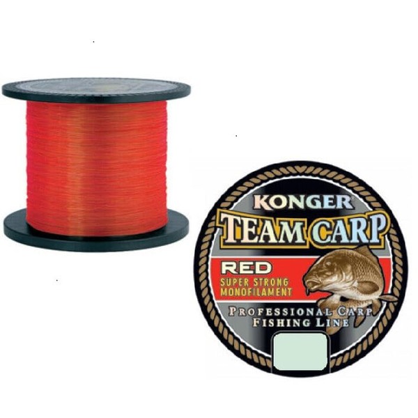 Konger Team Carp Red Fishing Line Fast Sinking 1000 m