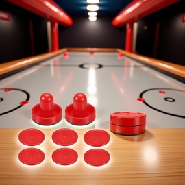 Un set di cursori per hockey e airhockey, pagaia, maniglie del cancello, pagaia, ricambio per tavoli da gioco, air hockey