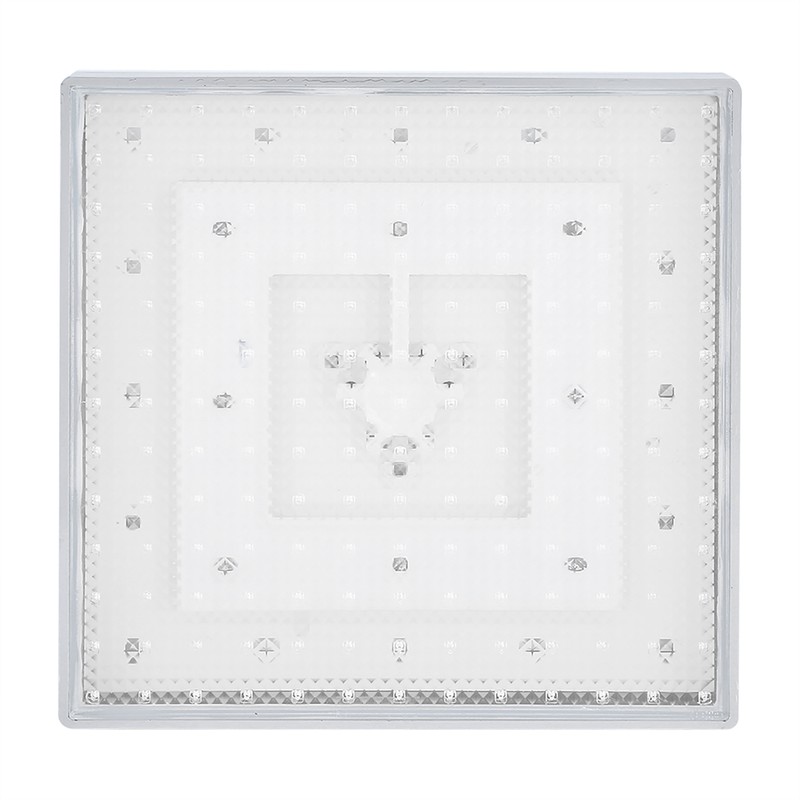 8" Inch Square Chrome Face Rainfall LED Shower Head 7