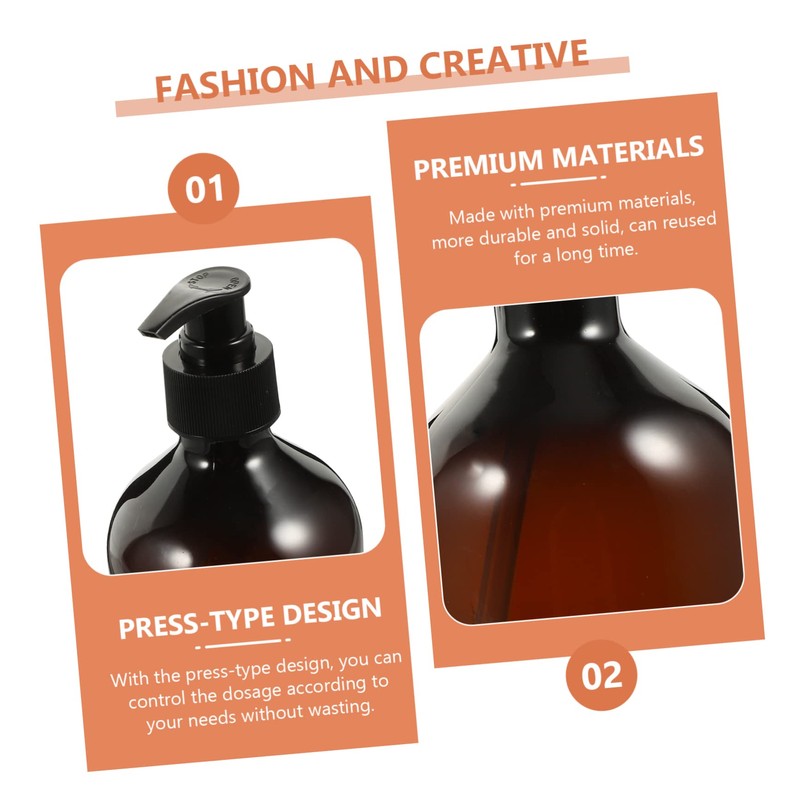 Baluue 2sets Mini Airless Pump Bottle Dispenser Refillable Soap Shampoo