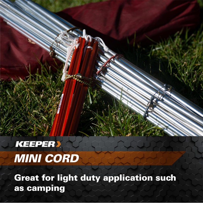 Keeper - 10” Mini Bungee Cords, 4 Pack - UV