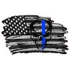 American Flag Decal with Thin Blue Line Skull Design, Distressed