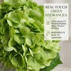 4 Pcs Real Touch Artificial Hydrangea flowers，Realistic Fake Flowers，Green