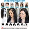 POWERASIA Hair Toppers for Women Real Human Hair Extensions No