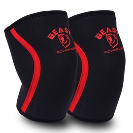 Beastpowergear Neoprene Compression Knee Sleeves 7MM Support for Squats, Gym Strenght Training, Powerlifting, Weightlifting, Wrestling for Men & Women