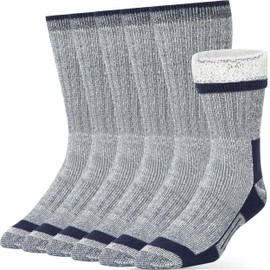 Alvada Merino Wool Hiking Socks Thermal Warm Crew Winter Boot Sock For Men Women 3 Pairs LXL