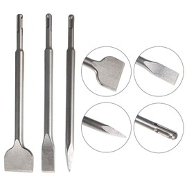 TINVHY 6-Pack SDS Plus Chisel Set, 40Cr Steel Concrete Drill Bit Set Rotary Hammer Bits Chisel Set Including Point Chisel, 20mm Flat Chisel, 40mm Flat Chisel