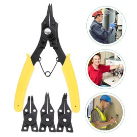 Outanaya 1 Set Interchangeable Circlip Plier Tool Professional Retaining Ring Remover for Cars Tractors Equipment Durable Easy to Use Multi Functional Pliers for Mechanics