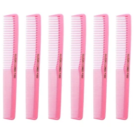 Allegro Barber Combs Set - 400 Cutting Combs, Pocket Styling Combs for Hair Stylists and Barbers, 6 Pcs (Fresh Pink)