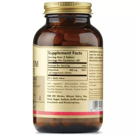 Solgar Magnesium Citrate, 120 Tablets - Promotes Healthy Bones - Supports Nerve