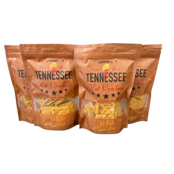 Sherman's Tennessee Hot Crackers, White Cheddar Flavor, 4 Pack (6oz