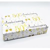 2 Sheets 50th Wedding Anniversary Wrapping Paper Champagne Glass Design