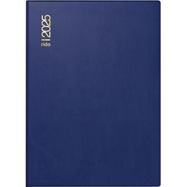 rido/idé Pocket Diary Model Technik II (2025), 1 Page = 2 Days, A6, 304 Pages, Plastic Cover, Blue