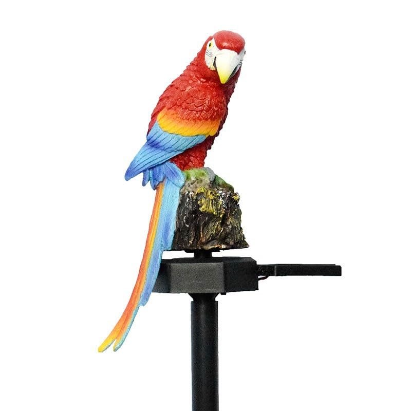 Solar Parrot Statue Garden Stakes - Outdoor Decorative Lighting, Ideal