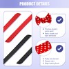 Set of 2 Black and Red Retro Print Cotton Bows
