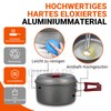 Bulin 3/5/11/13/20-Piece Camping Cookware Set, Aluminium Ultralight Stackable Outdoor Pot/Pan/Kettle