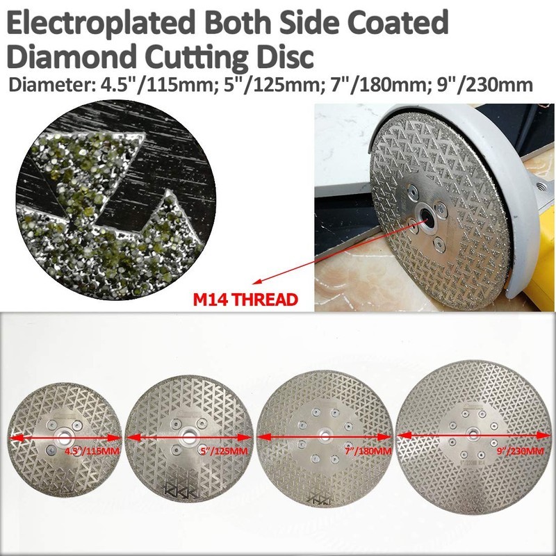 SHDIATOOL 5“/125mm 2 in 1 Electroplated Cutting and Grinding Diamond