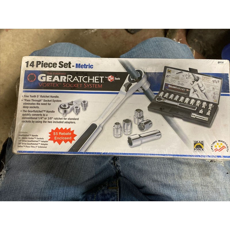 GearWrench GearRatchet, 14pc. Met Vortex Socket Set, Part #8914