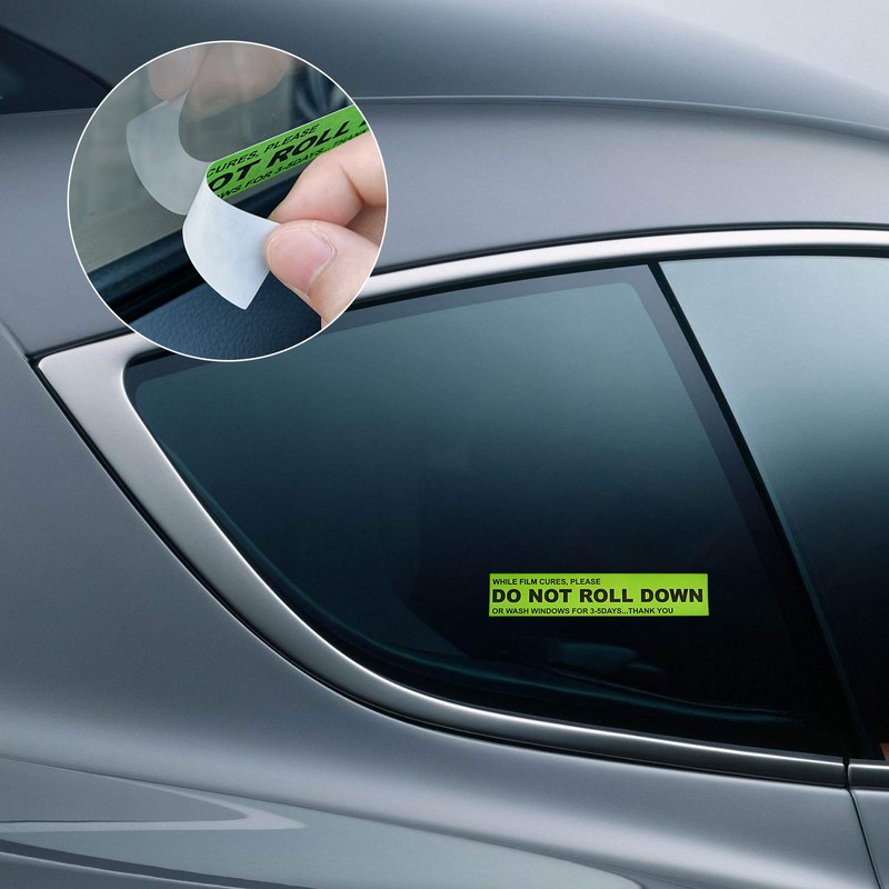 FOSHIO 100pcs/roll "DO NOT ROLL Down " Automotive Self-Adhesive Stickers