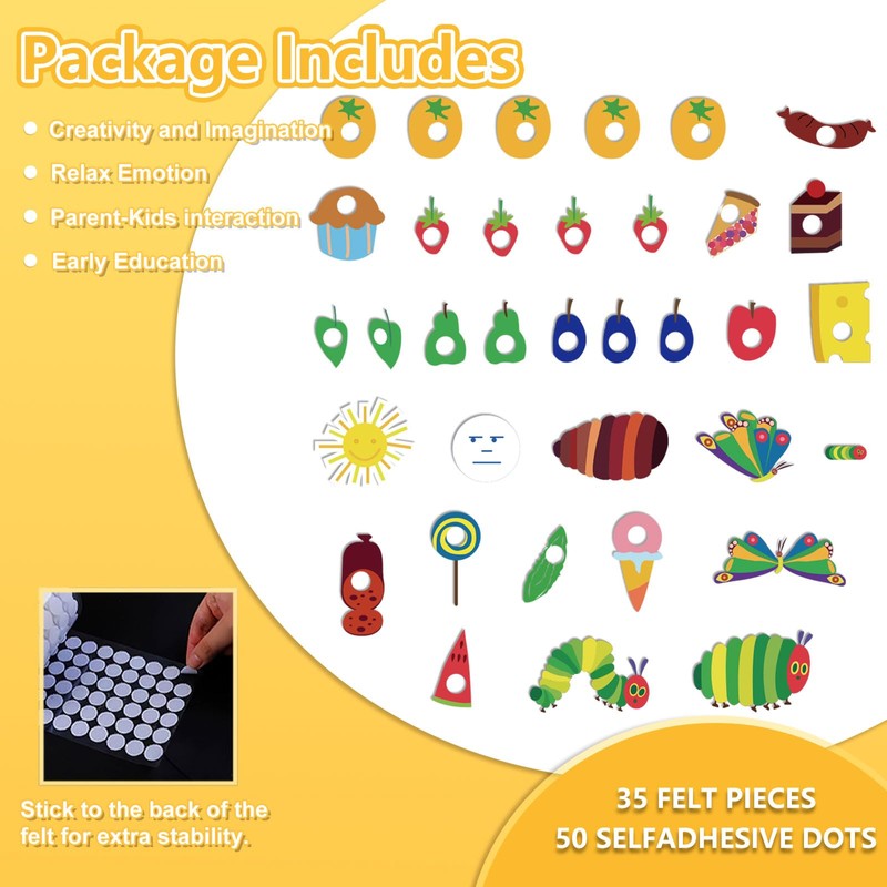 Thryvomniq Hungry Caterpillar Felt Board Story Sets Preschool Children Early