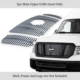 APS Compatible with 2012-2019 NV 2500 3500 Upper Chrome Billet Grille Insert N66383S