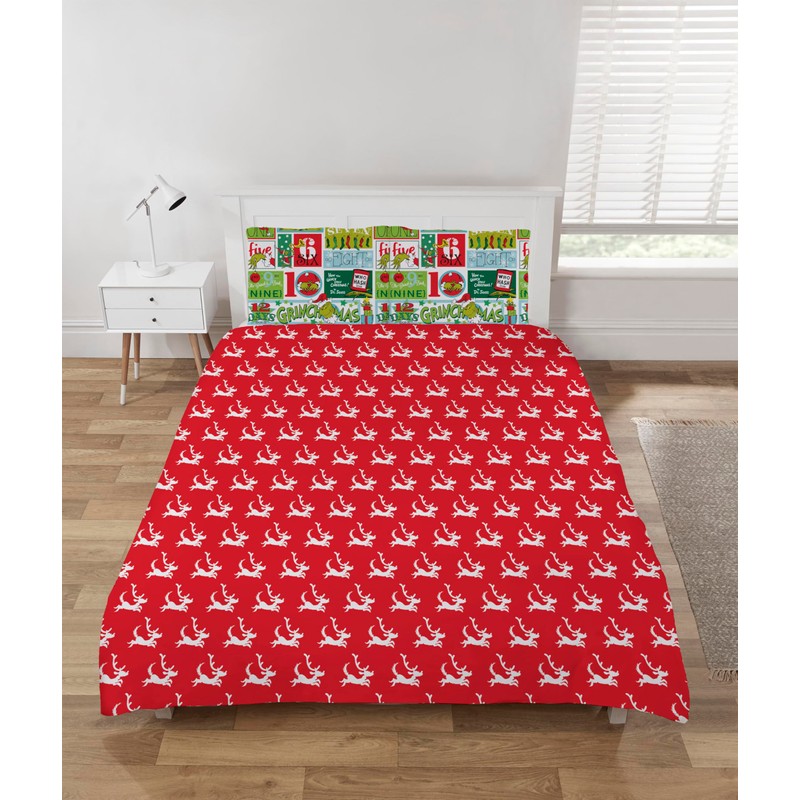 The Grinch Bedding Duvet cover set Xmas Double Bed Set