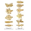 inSowni 30 Pack/15 Pairs Gold Metal Alligator Hair Clips Barrettes