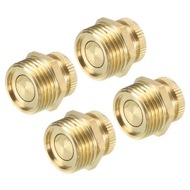 PATIKIL Air Compressor Tank Drain Valve, 4-Pack G 1/2" Brass Air Compressor Drain Valve Replacement Part