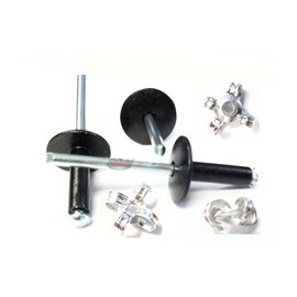 Black 3/16" Pop Rivets Aluminum Large Head Exploding Banana Peel Back Fasteners .125 - .560 Grip Range