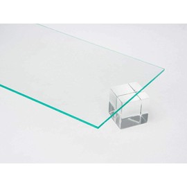1/8" (0.118") Green Edged Clear Acrylic Plexiglass Sheet 12"x12" Cast 3mm Thick Nominal Size AZM