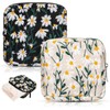 Tyqour 2 Pcs Sanitary Napkin Storage Bag, Daisy Embroidery Period