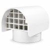 3 & 4 Inch PVC Radon Vent Rain Cap for