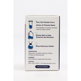 Third Wave Water Mineral Enhanced Flavor Optimizing Coffee Brewing Water, Espresso Profile, 0.635 oz