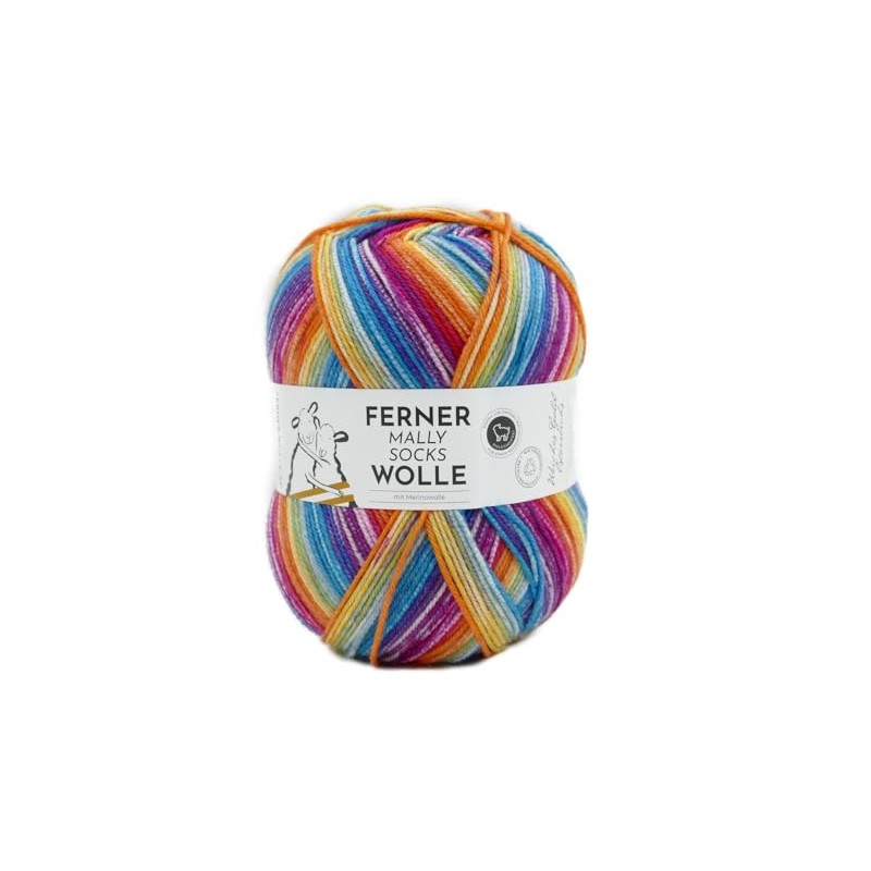 Ferner Mally Socks Wool with Merino Wool, Sock Wool Rainbow