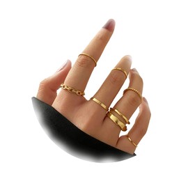Gold Knuckle Rings Set for Women Gifts Trendy Stuff Stackable Moon Star Finger Ring Boho Vintage Midi Cute Rings Pack Jewelry Gifts
