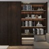 JSEVEM 16"×118" Dark Brown Black Walnut Wood Wallpaper Peel and