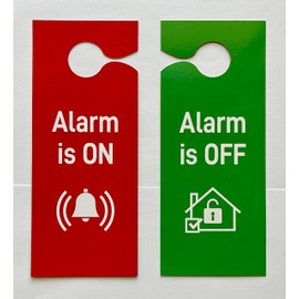 Alarm is ON/OFF Door Hanger for Home and Office (4 Door Hangers)