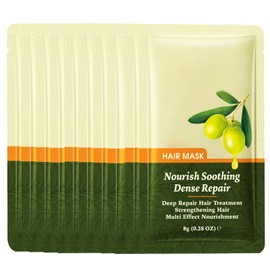 Olive Oil Hair Mask, Deep Repairing Hair Mask with Olive Oil Extract, Conditioner Strengthening, Hair Mask with Olive Oil for Damaged and Dry Hair Conditioner4 (2) Pack of 10