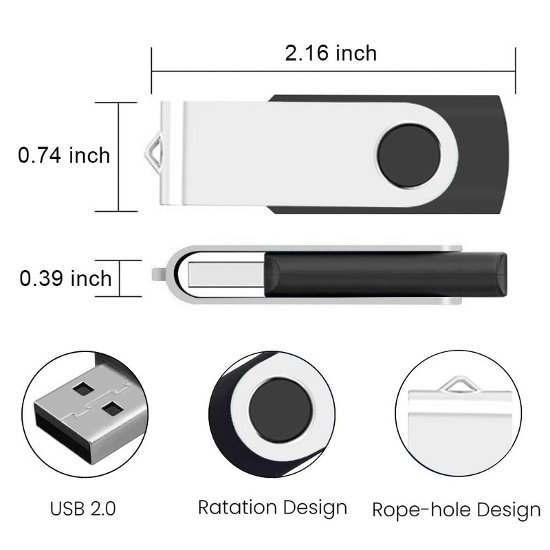 4GB Bulk Flash Drives 20 Pack, ABLAZE USB 2.0 Bulk