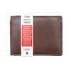 Paul Walter-Premium Brown Bifold Cowhide Leather Ziper Wallet in GIFT