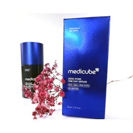 Medicube Zero Pore One Day Serum, 30 mL – Südkorea, Poren verfeinernde, hauterneuernde, feuchtigkeitsspendende Formel mit AHA, BHA, PHA, Niacinamid