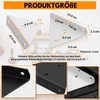 CTCEHL Floating Shelf Brackets, 8 cm Invisible Triangle Wall Brackets,